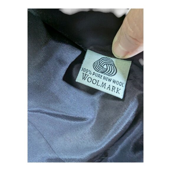 VTG Classic Women's PENDLETON Black 100% Virgin Wool Blazer Size 8 Made In USA - Picture 11 of 11